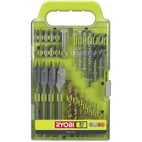 Coffret 31 accessoires Percage et Vissage Ryobi RAK31G Coffret 31 accessoires Percage et Vissage Ryobi RAK31G