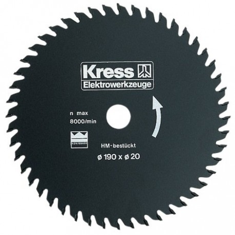 Lame scie circulaire carbures 48 dents 190 Mm X 20 Kress 91519401 Lame scie circulaire carbures 48 dents 190 Mm X 20 Kress 91519401