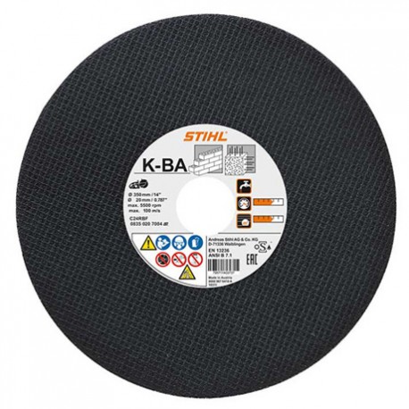 Disque UNIVERSEL a Tronconner 350 mm pour Découpeuse Thermique , STIHL K-BA Disque UNIVERSEL a Tronconner 350 mm pour Découpeuse Thermique , STIHL K-BA