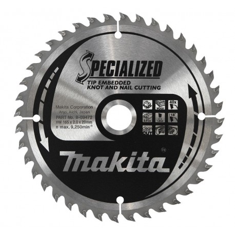 LAME CARBURE POUR BOIS Ø 355 mm MAKITA B-09385 LAME CARBURE POUR BOIS Ø 355 mm MAKITA B-09385