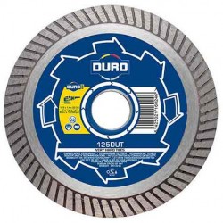 Disque diamant jante turbo cannelée 125DUT- D. 125 x 1,2 x Al. 22,23 mm, Ht. 10 mm - Carrelage - 10701 - Duro Ultra