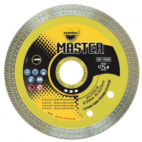 Disque diamant Carrelage , Grés , Marbre , 125 mm SAMEDIA MASTER UF 313796 Disque diamant Carrelage , Grés , Marbre , 125 mm SAMEDIA MASTER UF 313796