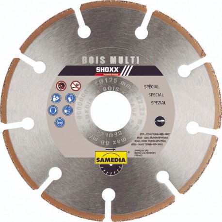Disque diamant SHOXX Bois , PVC , Cuivre , ALU 125 mm SAMEDIA 312255 Disque diamant SHOXX Bois , PVC , Cuivre , ALU 125 mm SAMEDIA 312255