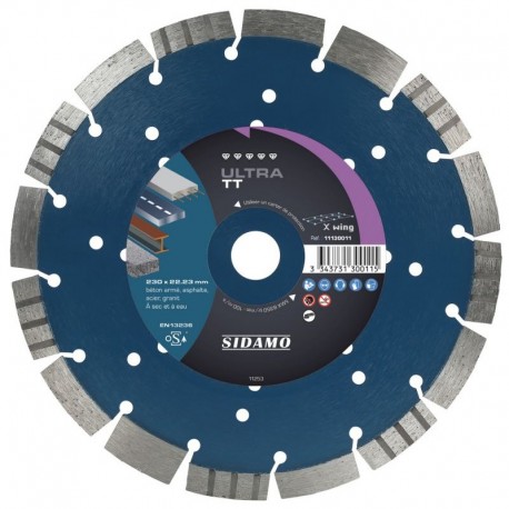 Disque Diamant 350 mm 25.4 mm Béton Asphalte Acier Granit - SIDAMO ULTRA TT 11130061 Disque Diamant 350 mm 25.4 mm Béton Asphalte Acier Granit - SIDAMO ULTRA TT 11130061