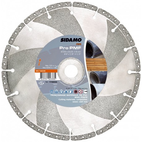 Disque Diamant et Carbure Multi Matériaux à segment , 300 x 25.4 , SIDAMO PRO PMF 11102329 Disque Diamant et Carbure Multi Matériaux à segment , 300 x 25.4 , SIDAMO PRO PMF 11102329