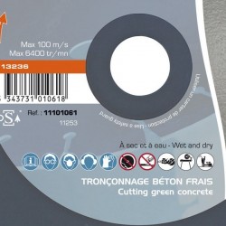 Disque diamant Béton Frais 300 x 25.4 mm  - Sidamo Pro BF  11101061