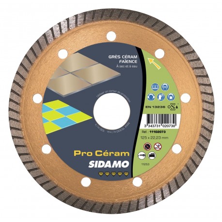 Sidamo - Disque diamant PRO CERAM D.230x22,23xh 10mm Sidamo - Disque diamant PRO CERAM D.230x22,23xh 10mm