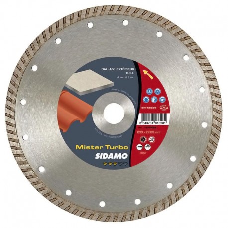 Disque diamant 125 mm Tuile , Dallage , SIDAMO Mister Turbo 1110127 Disque diamant 125 mm Tuile , Dallage , SIDAMO Mister Turbo 1110127