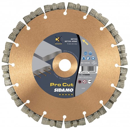 Disque Diamant Mixte , Béton Armé Ø 230 - Sidamo Pro Cut 11102006 Disque Diamant Mixte , Béton Armé Ø 230 - Sidamo Pro Cut 11102006