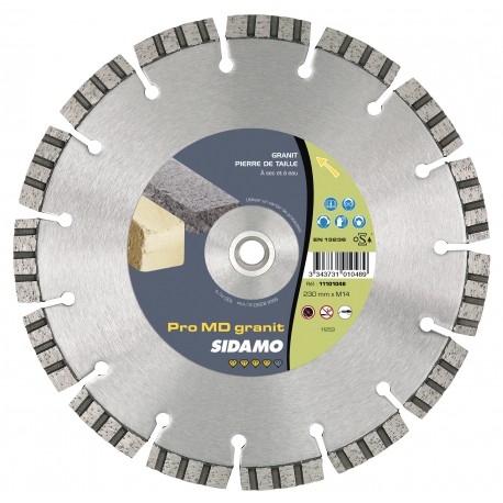 Sidamo - Disque diamant PRO MD GRANIT + Matériaux Durs , D 300 x 25,4-20 x 10 x ép. 3,2 mm - 11101079 Sidamo - Disque diamant PRO MD GRANIT + Matériaux Durs , D 300 x 25,4-20 x 10 x ép. 3,2 mm - 11101079