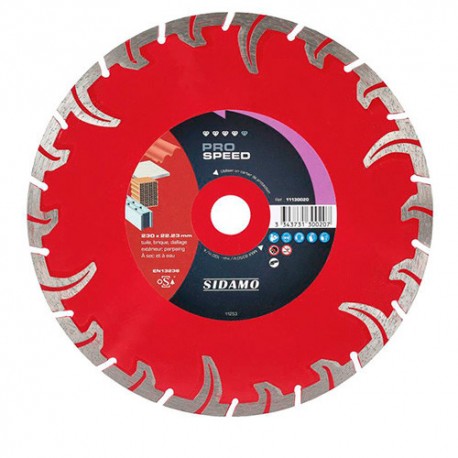 Disque diamant Tuile , Béton , 230 mm - SIDAMO Pro Speed 11102062 Disque diamant Tuile , Béton , 230 mm - SIDAMO Pro Speed 11102062