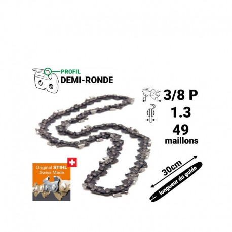 Guide Stihl Rollomatic E Light 40cm | 3/8 P - 1.3 - 3005-000-7413 Guide Stihl Rollomatic E Light 40cm | 3/8 P - 1.3 - 3005-000-7413