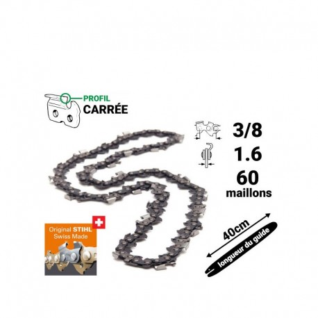 Guide Stihl Rollomatic E Light 40cm | 3/8 P - 1.3 - 3005-000-7413 Guide Stihl Rollomatic E Light 40cm | 3/8 P - 1.3 - 3005-000-7413