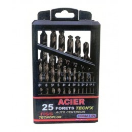 Coffret 25 forets acier...